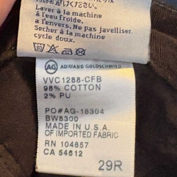 AG Adriano Goldschmied The Legging Super Skinny - Coffee Bean Corduroy Size 29R - Picture 4 of 10